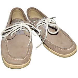 SPERRY Bluefish women size 7 metallic dot sequin top sider boat shoe